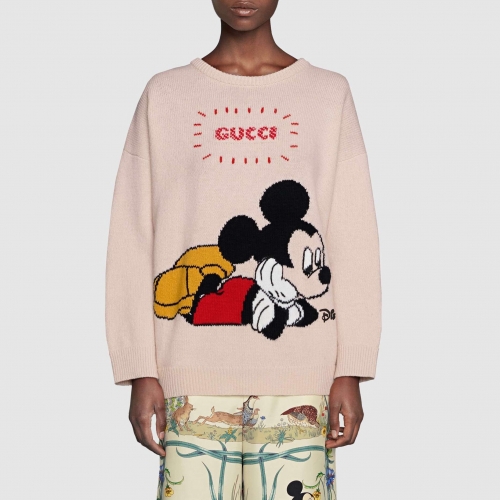 グッチ-グッチレディースカジュアルクルーネックウールセーターc02348アイボリー