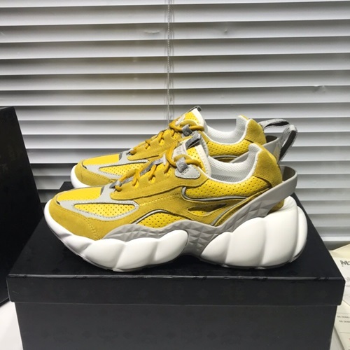 エムシーエムユニセックスレザーランニングシューズ,S0004イエロー