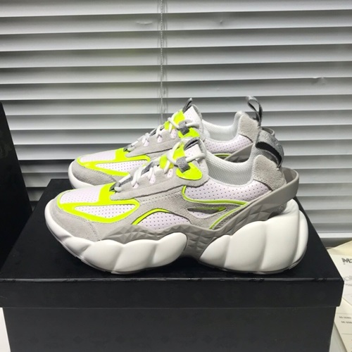 エムシーエムユニセックスレザーランニングシューズ,S0007グレーホワイト