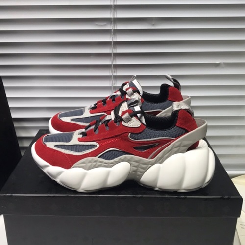 エムシーエムユニセックスレザーランニングシューズ,S0009レッド