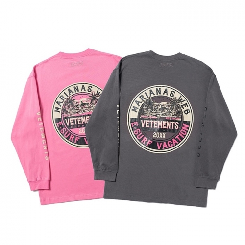 ヴェトモン--ヴェトモンメンズオーバーサイズスウェットシャツo0063ピンク