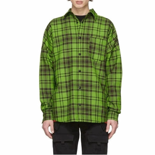 パームエンジェルスパームエンジェルスメンズクラシックコットンシャツm0121グリーン