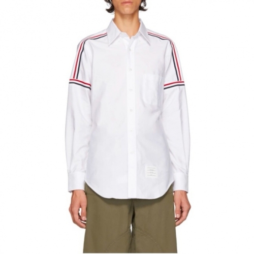 トムブラウントムブラウンメンズストラップコットンシャツm0638.ホワイト