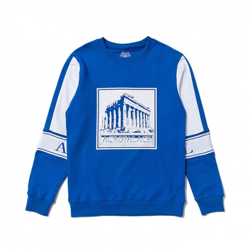 パレス---パレスメンズクルーネックコットンスウェットシャツa0013ブルー