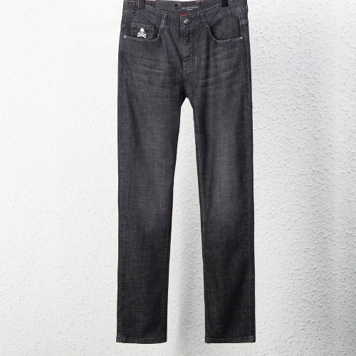 フィリッププレインメンズカジュアルデニムジーンズi0105ブラック