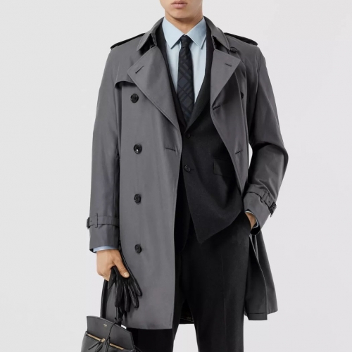 バーバリーバーバリーメンズヴィンテージコットントレンチコートr02344グレー