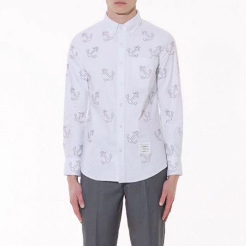 トムブラウントムブラウンメンズストラップコットンシャツm0663.ホワイト