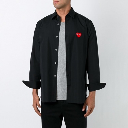 コムデギャルソンメンズレッドワッペンシャツg73