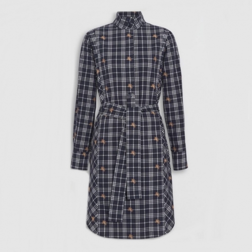 バーバリーバーバリーレディースクラシックカジュアルコットンチェックシャツr02390ブラック