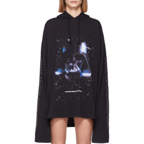 ヴェトモンヴェトモンメンズオーバーサイズコットンフーディt0069ブラック