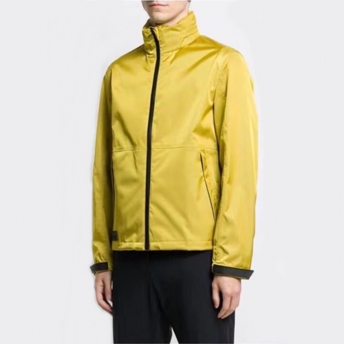 プラダプラダメンズカジュアルウィンドブレーカージャケットa0990イエロー
