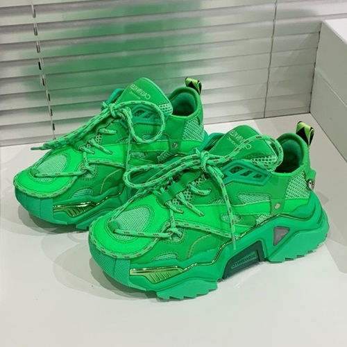 カルバンクラインユニセックスレザーランニングシューズS0005グリーン