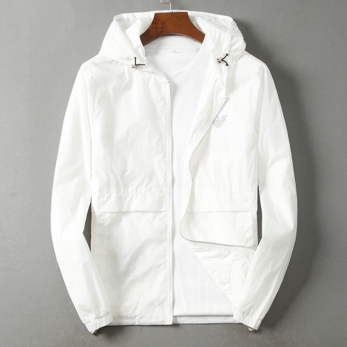 アルマーニアルマーニメンズカジュアルウィンドブレーカージャケットm0638ホワイト