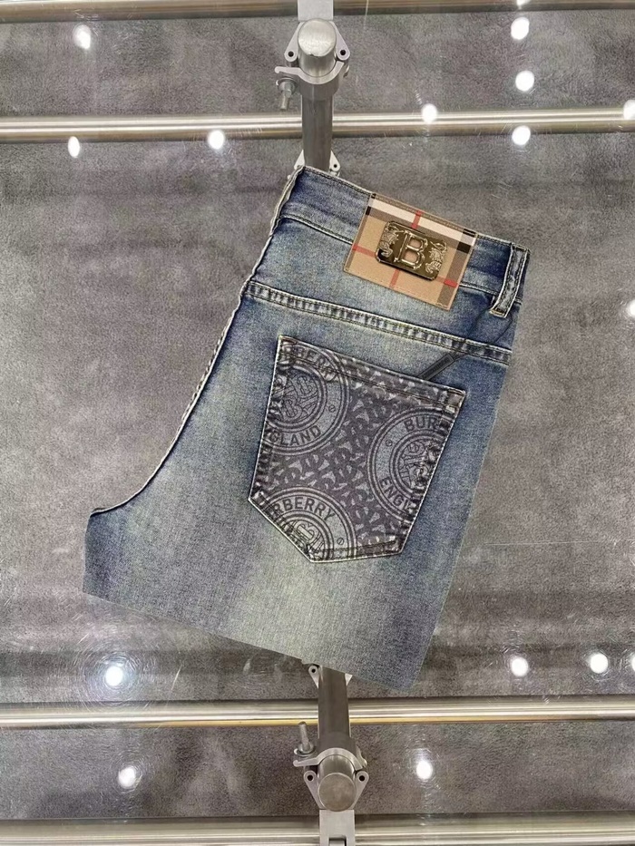 バーバリーナイロンバーバリーナイロンメンズビジネスデニムジーンズr0215ブルー