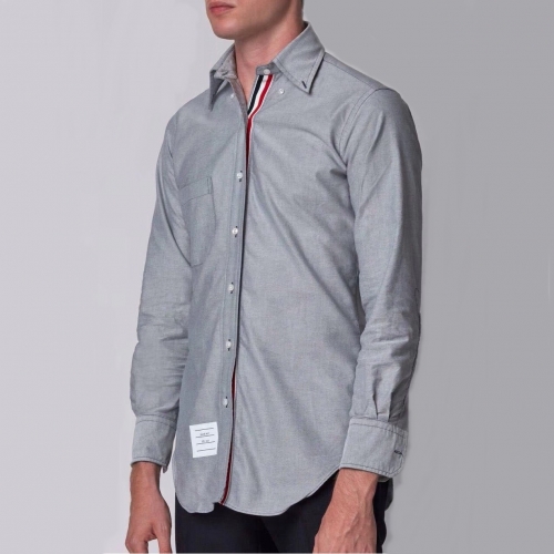 トムブラウントムブラウンメンズストラップコットンシャツm0678グレー