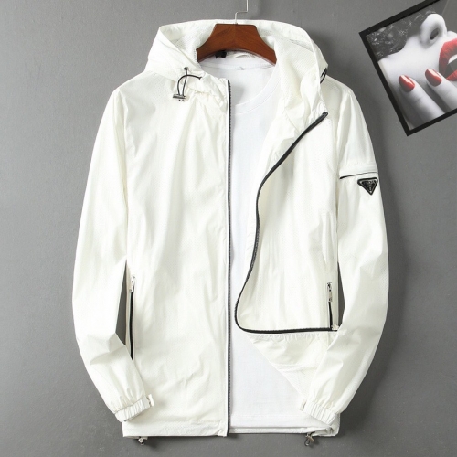 プラダプラダメンズカジュアルウィンドブレーカージャケットa01005ホワイト