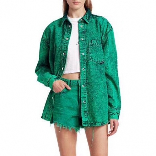 アレクサンダーワンアレクサンダーワンレディーストレンディデニムシャツw0085グリーン