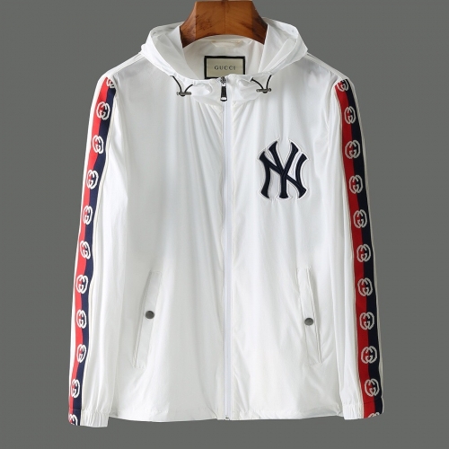 グッチグッチメンズカジュアルウィンドブレーカージャケットc02471.ホワイト