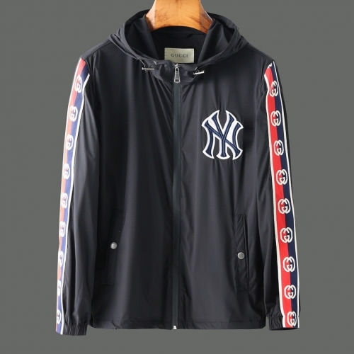 グッチグッチメンズカジュアルウィンドブレーカージャケットc02472.ブラック