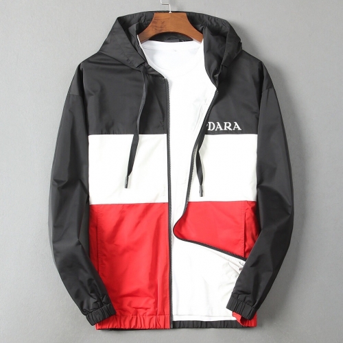 プラダプラダメンズカジュアルウィンドブレーカージャケットa01015.ブラック