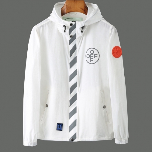 オフホワイトメンズカジュアルウィンドブレーカージャケットf0420.ホワイト