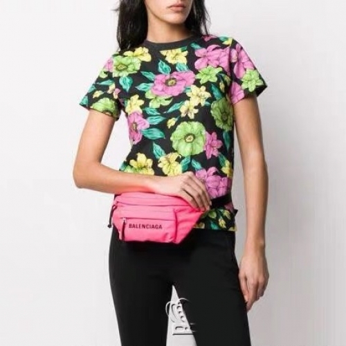 バレンシアガレディースオーバーサイズコットン半袖Tシャツl0600ブラック