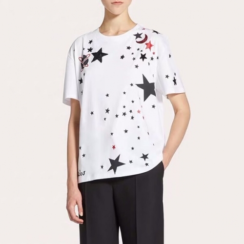 -ヴァレンティノユニセックスクルーネック半袖Tシャツl387