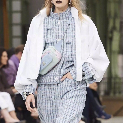 シャネルシャネルレディースラグジュアリーツイードジャケットa0572ブルー