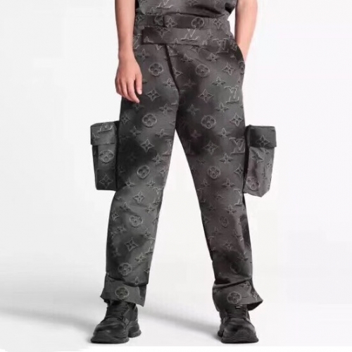 ルイヴィトンルイヴィトンメンズモノグラムカジュアルパンツu01785.ダークグレー