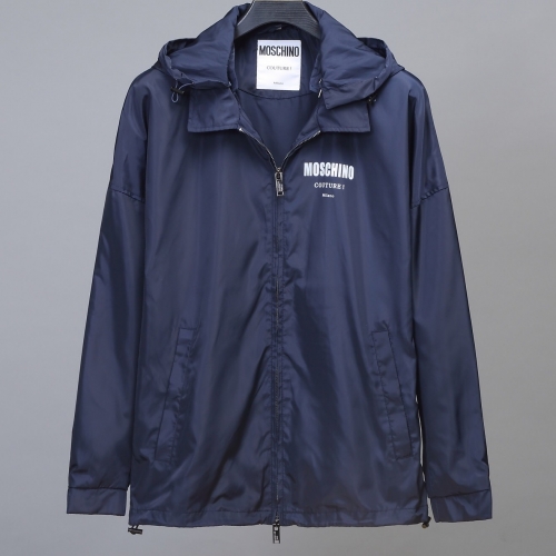 モスキーノメンズカジュアルボンバージャケットs0090.ネイビー