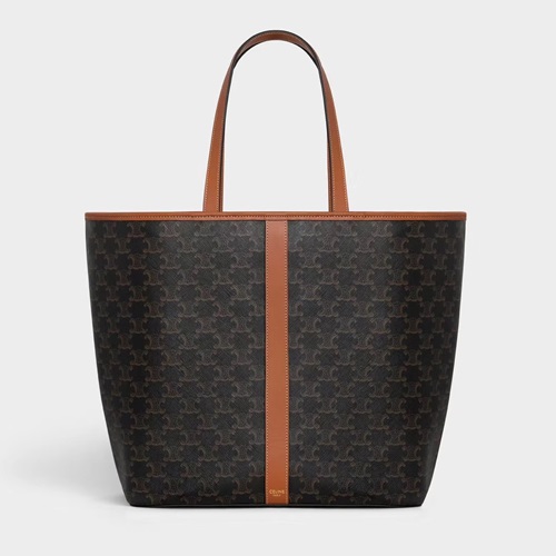 セリーヌトリオンフキャンバストートバッグショッパーバッグ1112,32,ブラウン