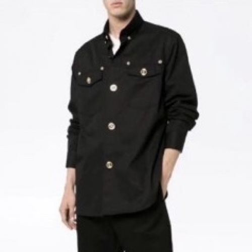 ヴェルサーチェヴェルサーチェメンズコットンシャツr0611.ブラック