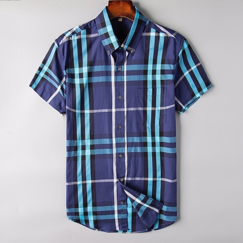 バーバリーバーバリーメンズヴィンテージチェック半袖シャツr02579ブルー