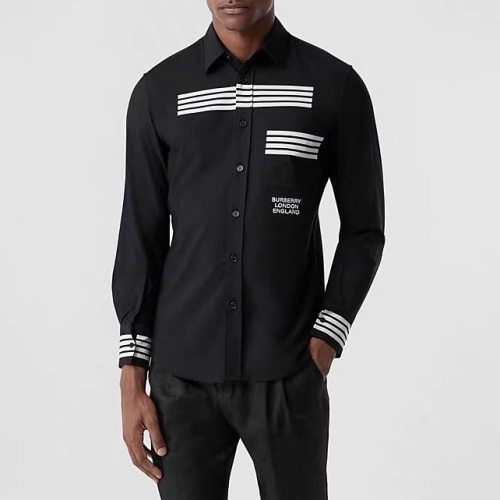 バーバリーバーバリーメンズヴィンテージベーシックコットンシャツr02604ブラック