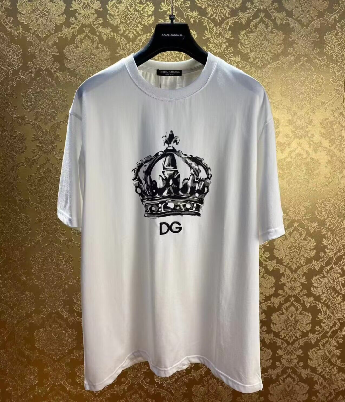 ドルチェ＆ガッバーナドルチェ＆ガッバーナメンズシルケット半袖Tシャツl0285ホワイト