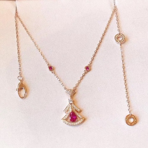 ブルガリレディースネックレスC0018.(イエローゴールドピンク)
