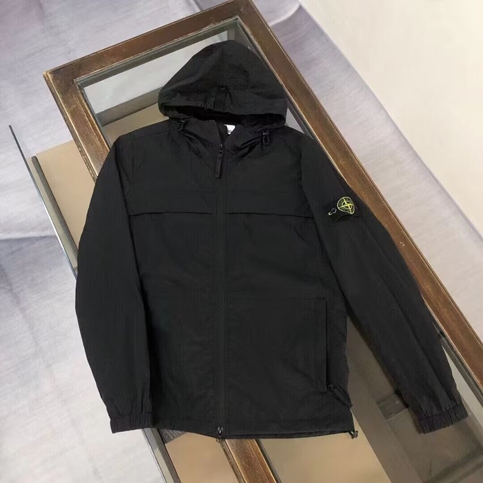 ナイロンストーンアイランドナイロンメンズベーシックカジュアルジャケットo0173.ブラック