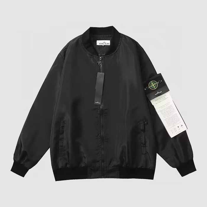 ストーンアイランドメンズベーシックカジュアルジャケットo0175.ブラック