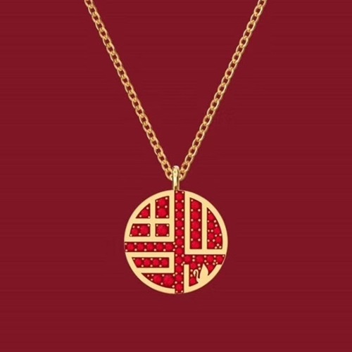 スワロフスキーレディースネックレスC0234.(イエローゴールド)