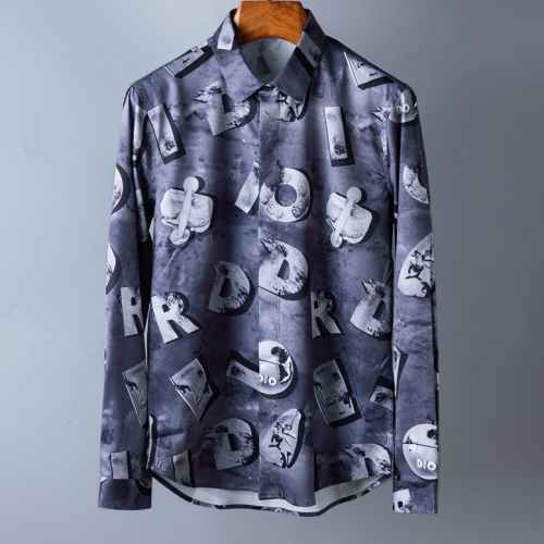 ディオールディオールメンズクラシックコットンシャツo0632.ネイビー