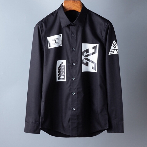 ドレスシャツジバンシィメンズブラックシャツv389