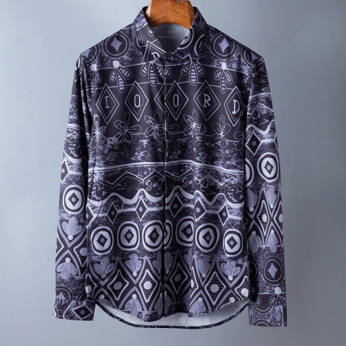 ディオールディオールメンズクラシックコットンシャツo0633.ネイビー