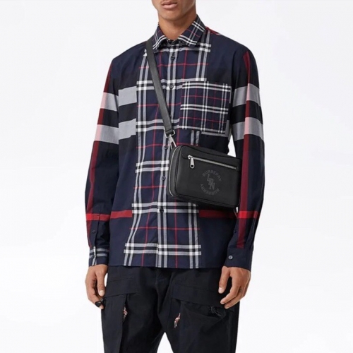 バーバリーバーバリーメンズヴィンテージベーシックコットンシャツr02652.ネイビー