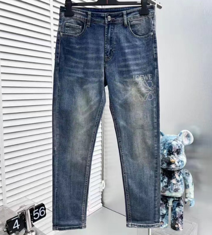 ナイロンロエベナイロンメンズデニムジーンズe0404ブルー