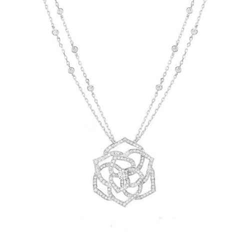 ピアジェレディースネックレスC0340.(シルバー)