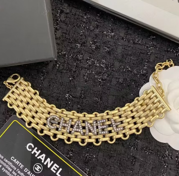 ナイロンシャネルナイロンレディースブレスレットC0346.(イエローゴールド)