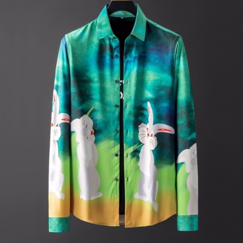 グッチグッチメンズカジュアルコットンシャツc02759グリーン