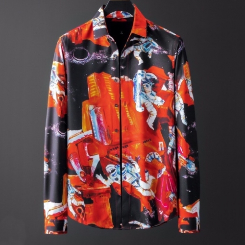 ヴァレンティノメンズカジュアルコットンシャツl0405レッド