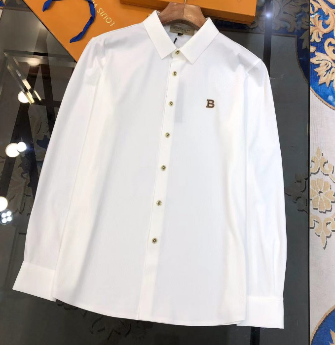 バーバリーバーバリーメンズヴィンテージベーシックコットンシャツr02681ホワイト,ブラック