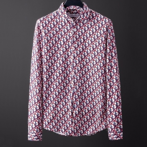 ディオールディオールメンズクラシックコットンシャツo0662レッド